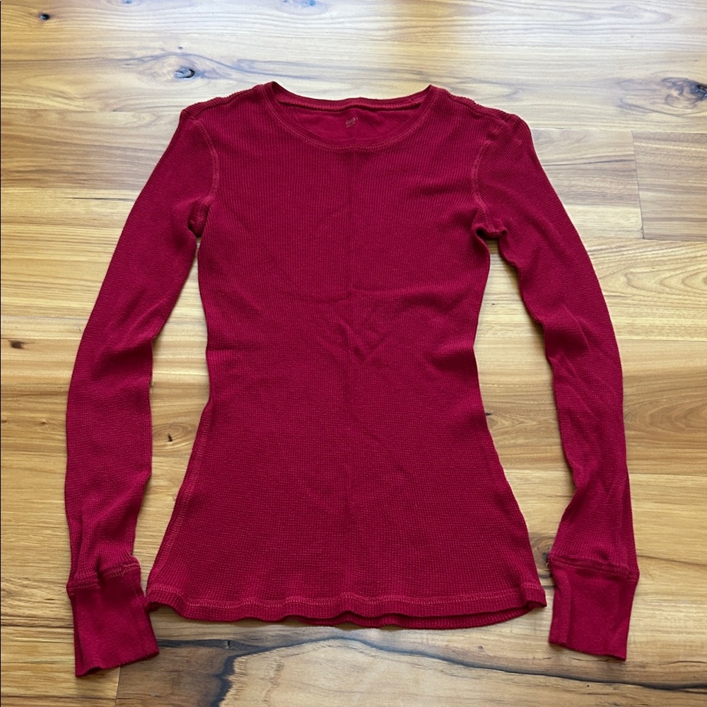 GAP Women's Vintage Y2K Red Long Sleeve Top